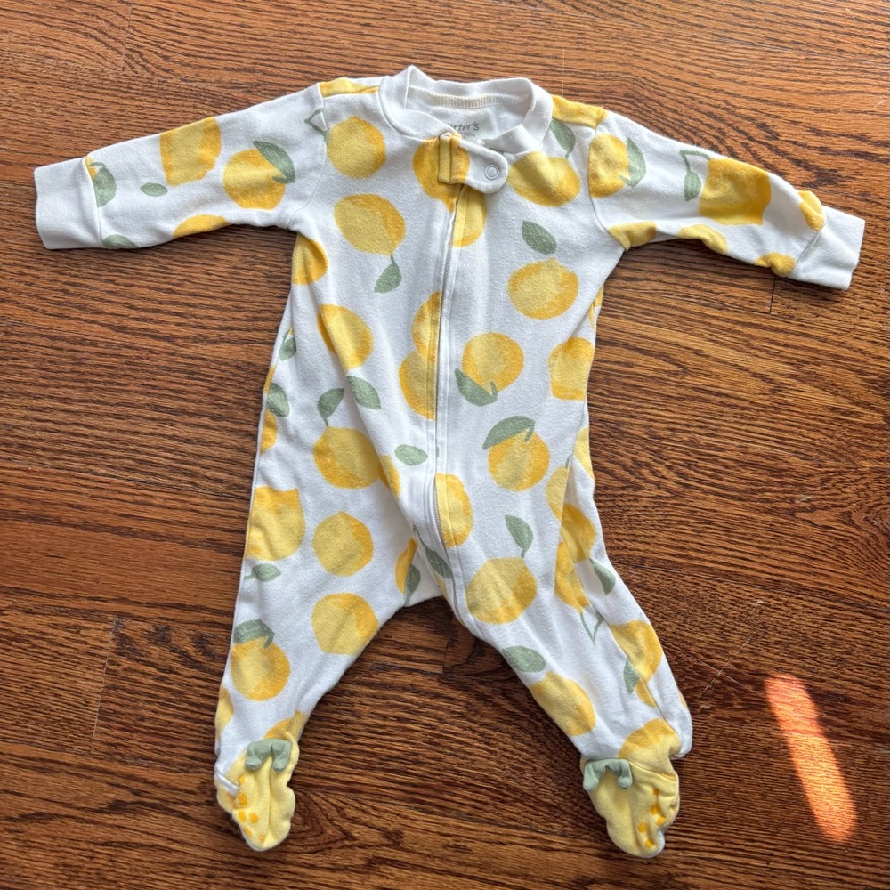 Lemon Print Sleeper 0-3 months